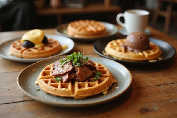 Signature Waffles menu category at Bubbs and Bites Cafe featuring delicious signature waffles options