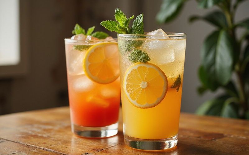 Refreshing mocktails and fruit sodas at Bubbs and Bites Cafe