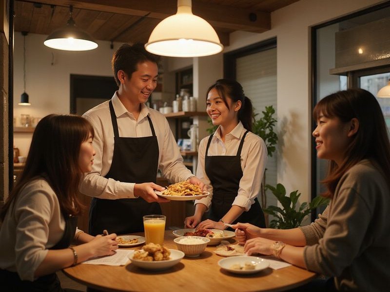 The friendly team at Bubbs and Bites Cafe ready to serve customers with warm smiles and excellent service