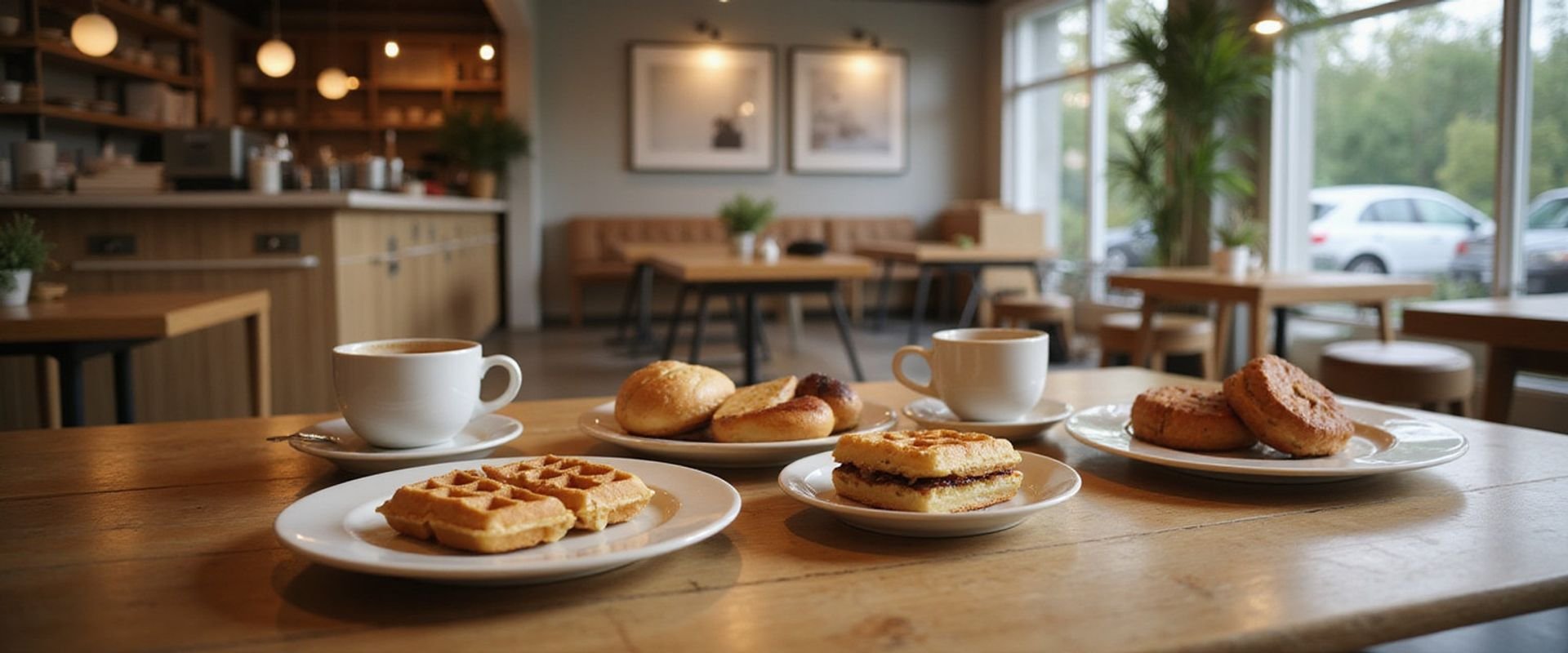 Gallery hero image showcasing the beautiful interior and delicious food at Bubbs and Bites Cafe