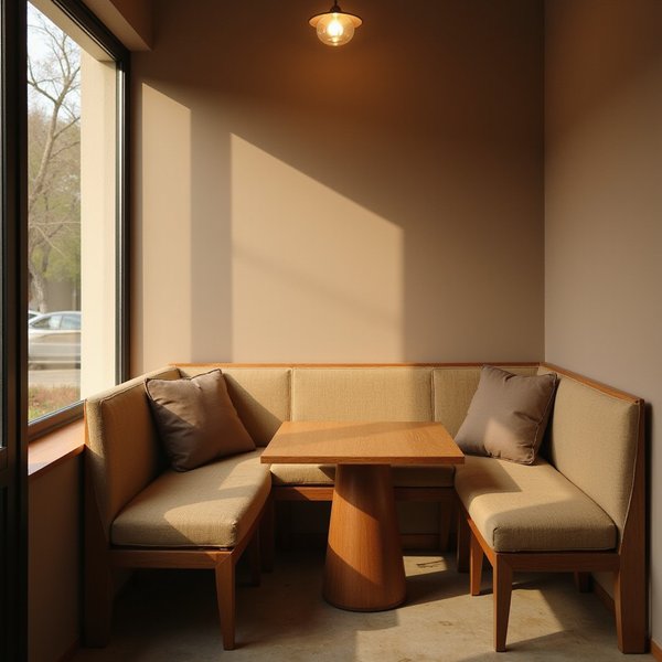 Comfortable seating area at Bubbs and Bites Cafe perfect for remote work with free WiFi and laptop-friendly tables