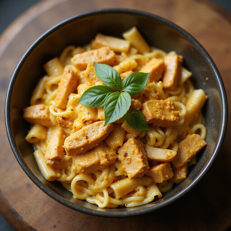 Delicious salted egg chicken pasta served fresh at Bubbs and Bites Cafe