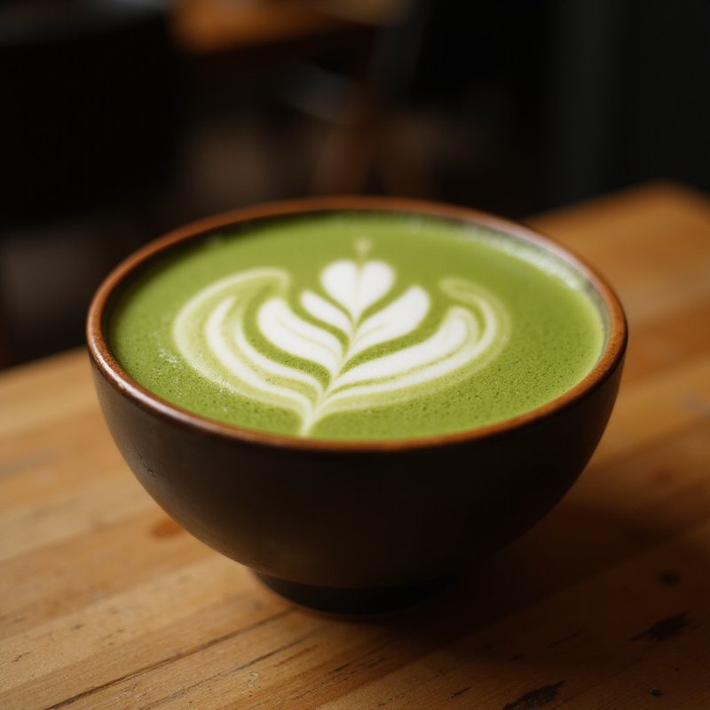 Hand-whisked ceremonial grade matcha latte served beautifully at Bubbs and Bites Cafe